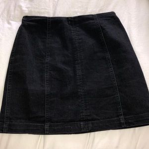 Black mini skirt